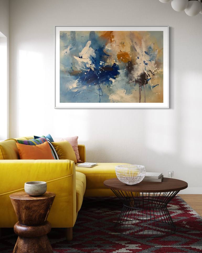 Original Abstract Expressionism Abstract Painting by Rodrigue Semabia