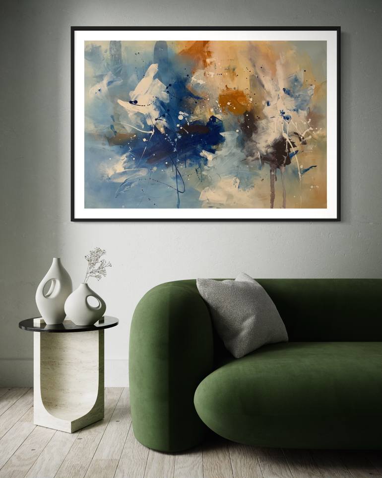 Original Abstract Expressionism Abstract Painting by Rodrigue Semabia