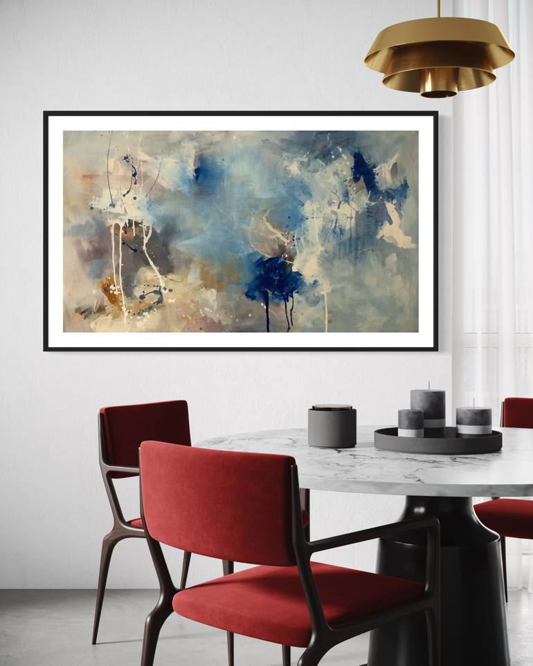 Original Abstract Expressionism Abstract Painting by Rodrigue Semabia