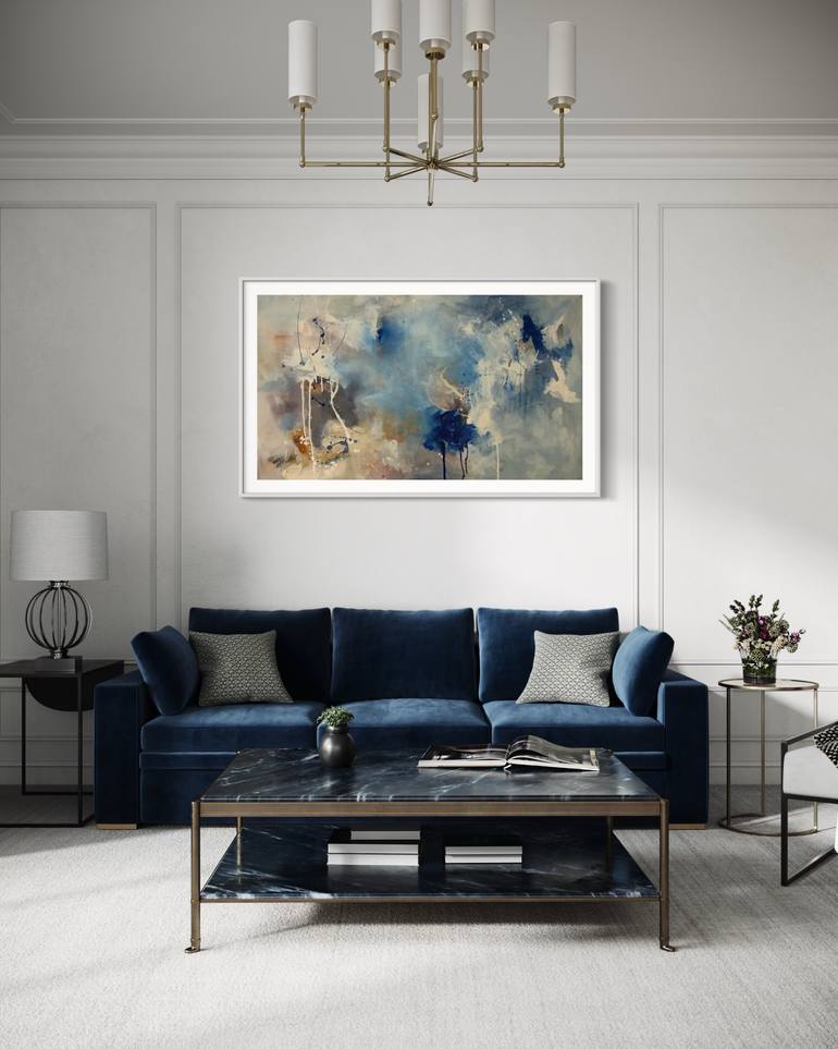 Original Abstract Expressionism Abstract Painting by Rodrigue Semabia