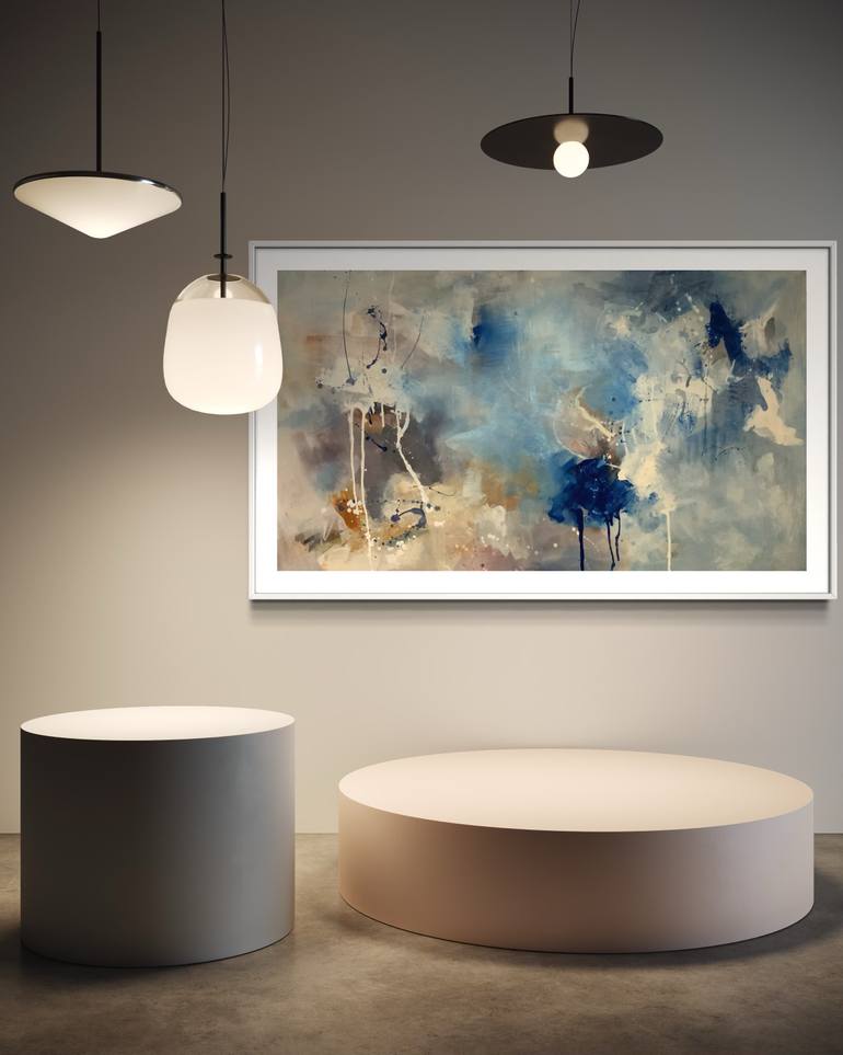 Original Abstract Expressionism Abstract Painting by Rodrigue Semabia