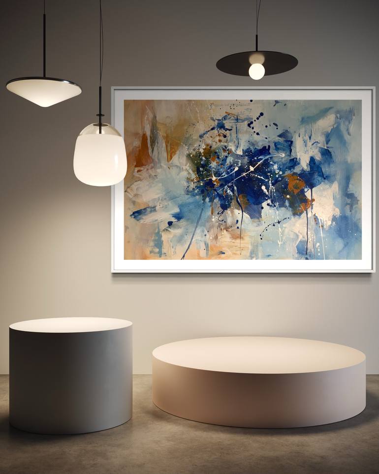 Original Abstract Expressionism Abstract Painting by Rodrigue Semabia