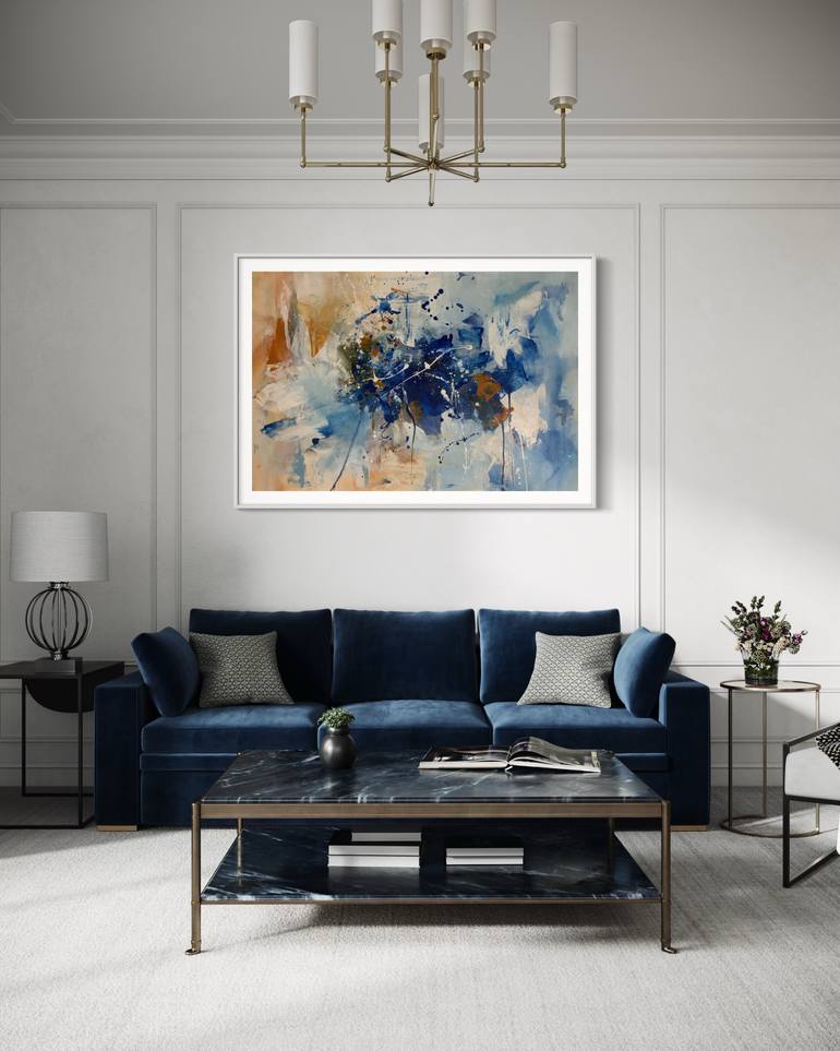 Original Abstract Expressionism Abstract Painting by Rodrigue Semabia