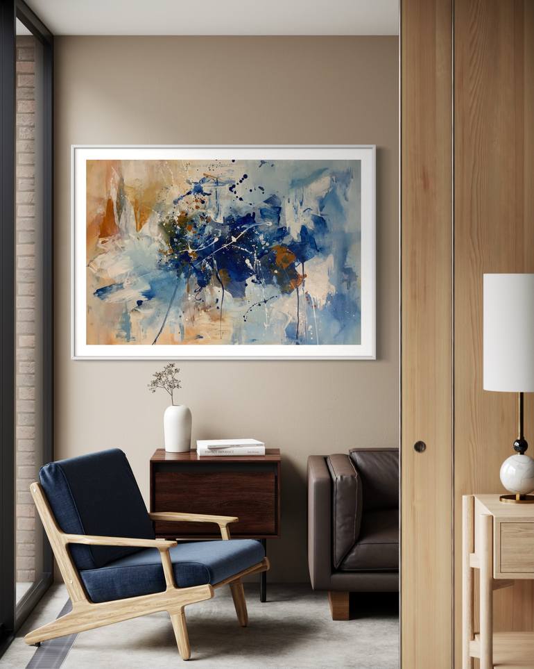 Original Abstract Expressionism Abstract Painting by Rodrigue Semabia