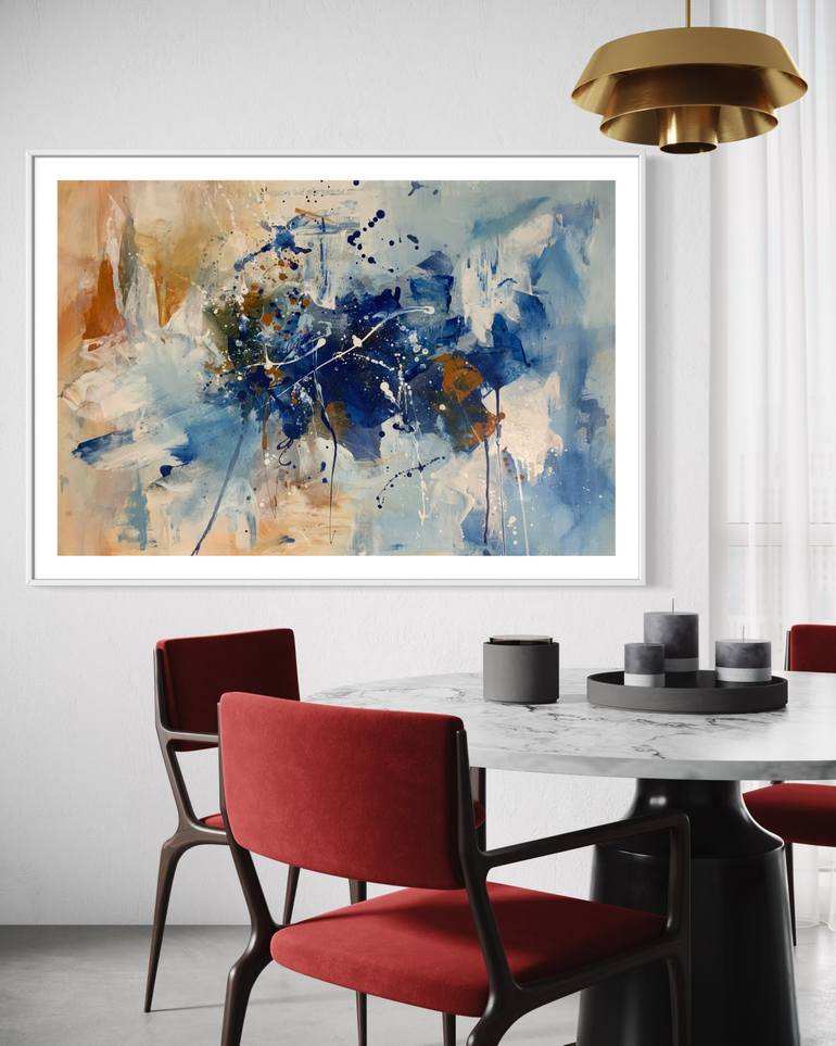 Original Abstract Expressionism Abstract Painting by Rodrigue Semabia