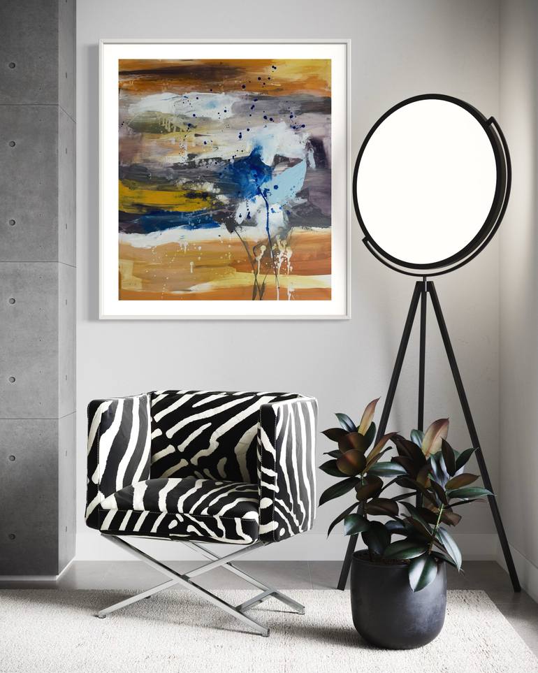 Original Abstract Expressionism Abstract Painting by Rodrigue Semabia