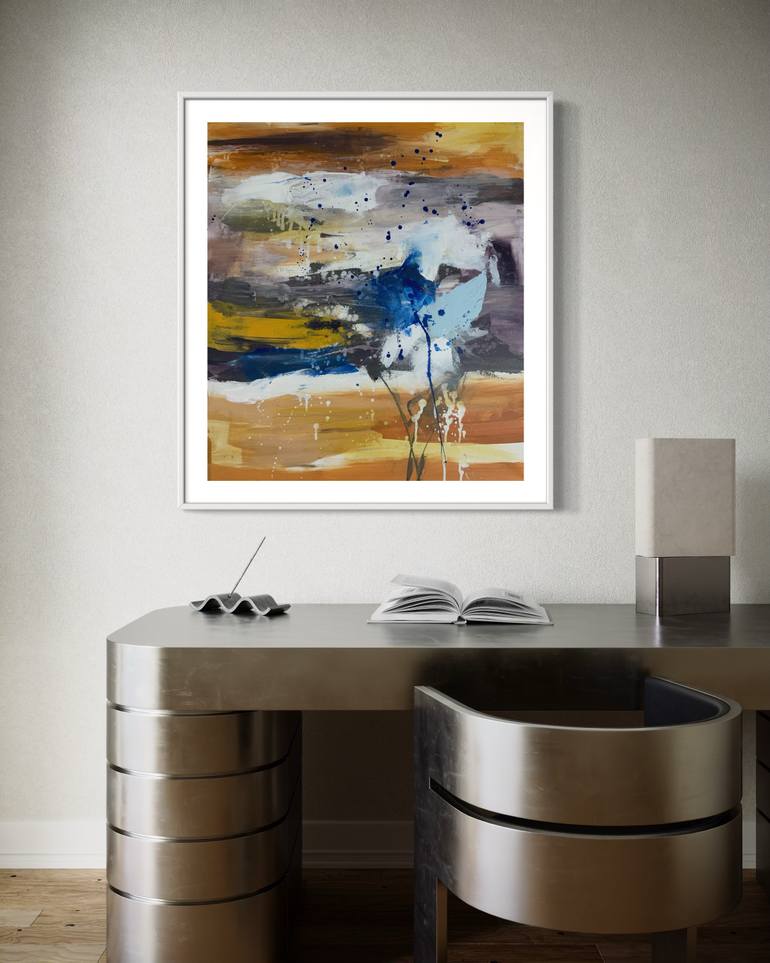 Original Abstract Expressionism Abstract Painting by Rodrigue Semabia