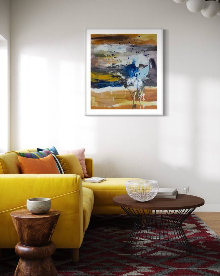 Original Abstract Expressionism Abstract Painting by Rodrigue Semabia