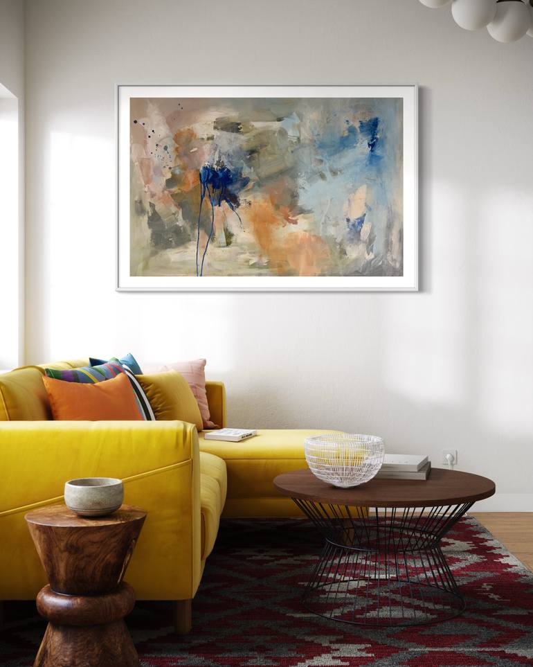 Original Abstract Expressionism Abstract Painting by Rodrigue Semabia