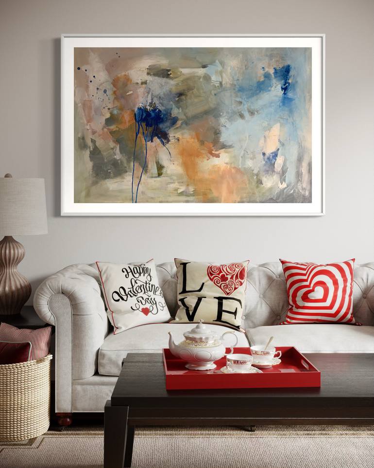 Original Abstract Expressionism Abstract Painting by Rodrigue Semabia