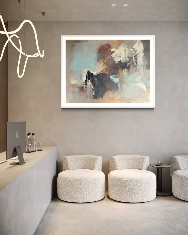 Original Abstract Expressionism Abstract Painting by Rodrigue Semabia