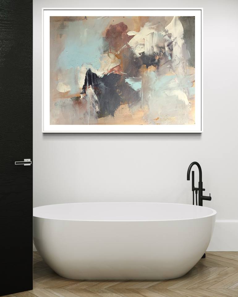 Original Abstract Expressionism Abstract Painting by Rodrigue Semabia