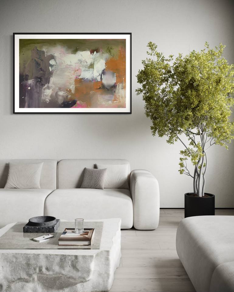 Original Abstract Expressionism Abstract Painting by Rodrigue Semabia