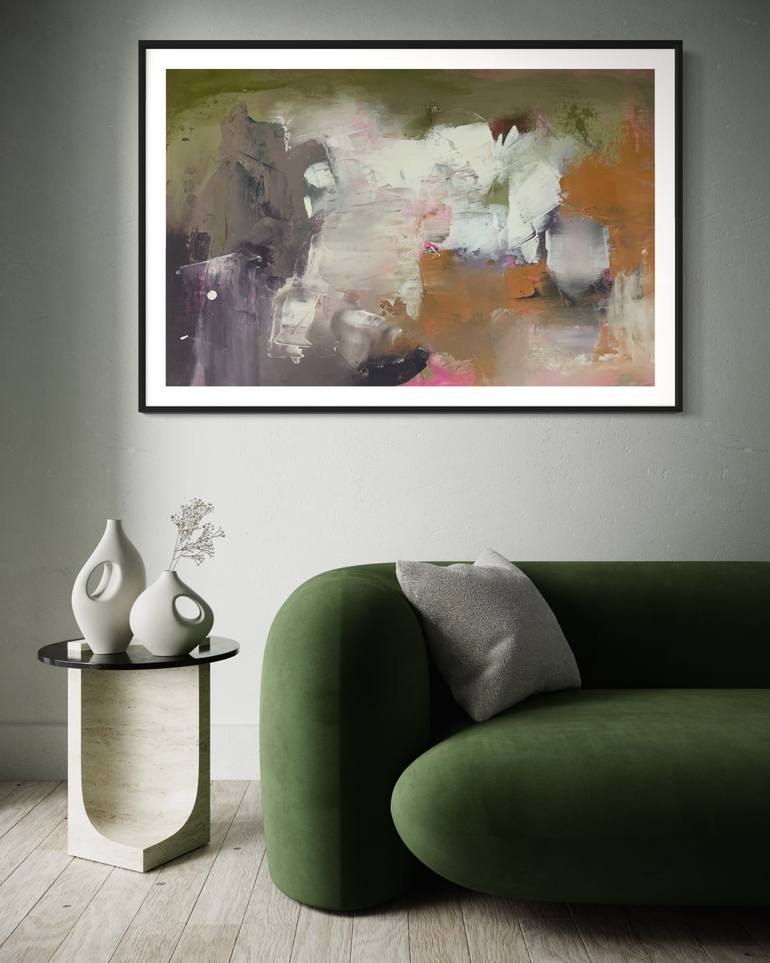 Original Abstract Expressionism Abstract Painting by Rodrigue Semabia