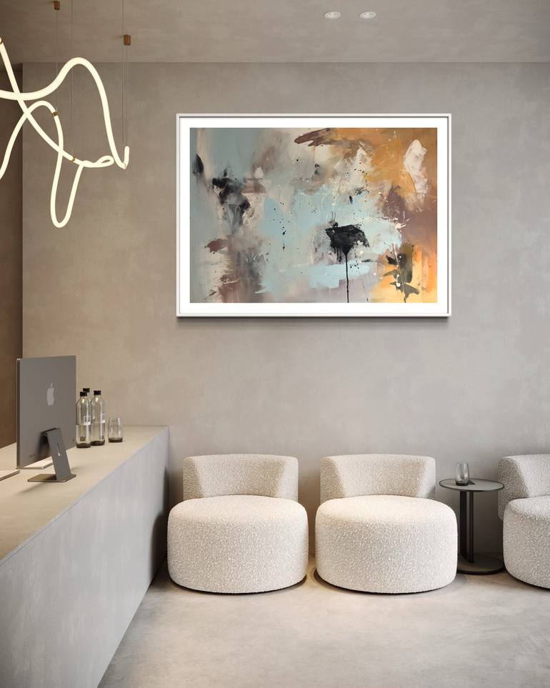 Original Abstract Expressionism Abstract Painting by Rodrigue Semabia