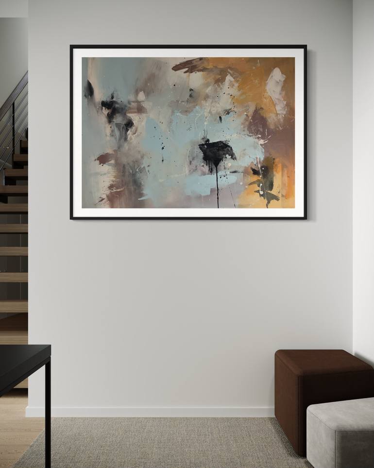 Original Abstract Expressionism Abstract Painting by Rodrigue Semabia