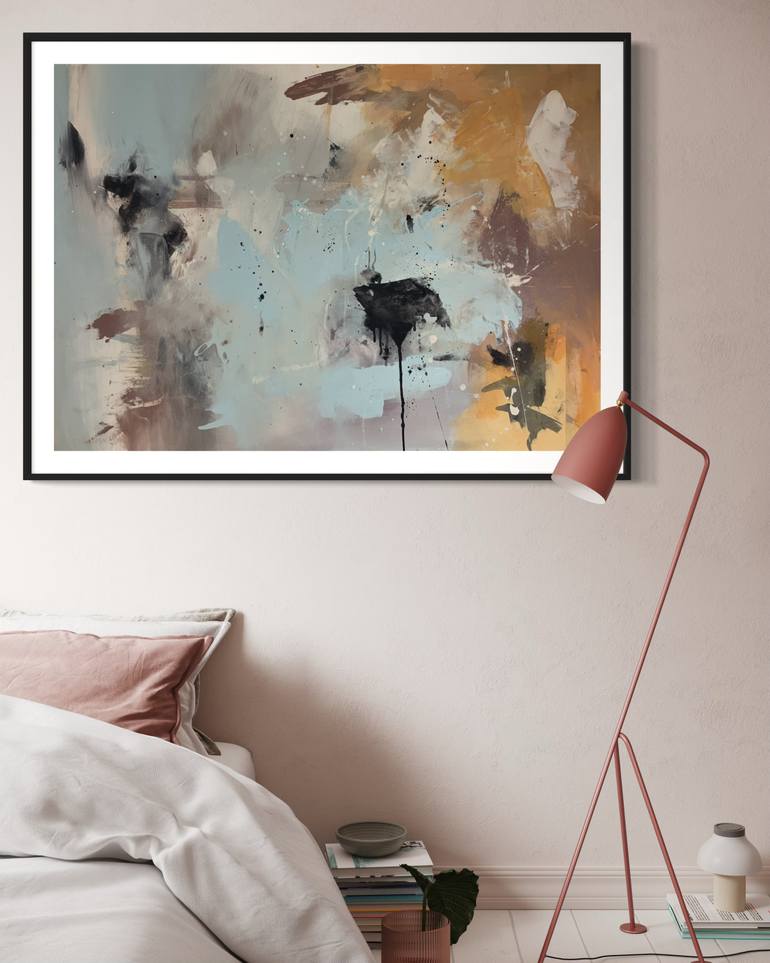 Original Abstract Expressionism Abstract Painting by Rodrigue Semabia