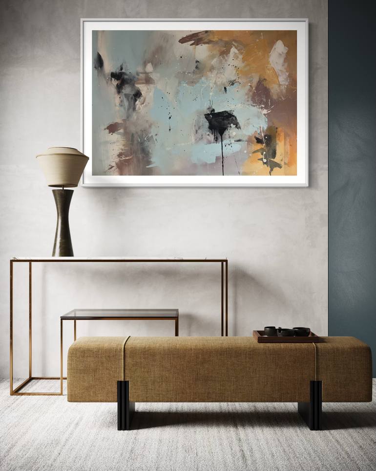 Original Abstract Expressionism Abstract Painting by Rodrigue Semabia