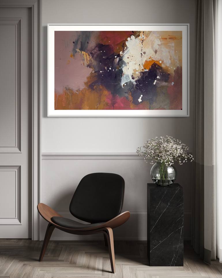 Original Abstract Expressionism Abstract Painting by Rodrigue Semabia
