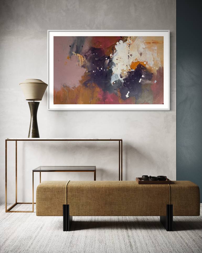 Original Abstract Expressionism Abstract Painting by Rodrigue Semabia