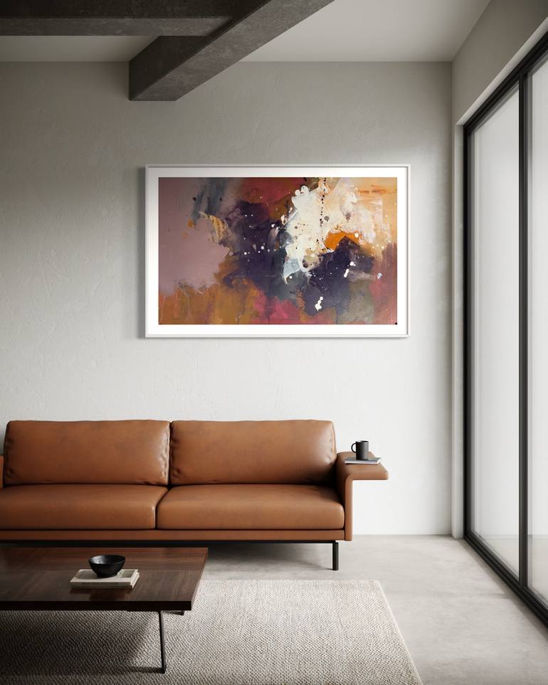Original Abstract Expressionism Abstract Painting by Rodrigue Semabia