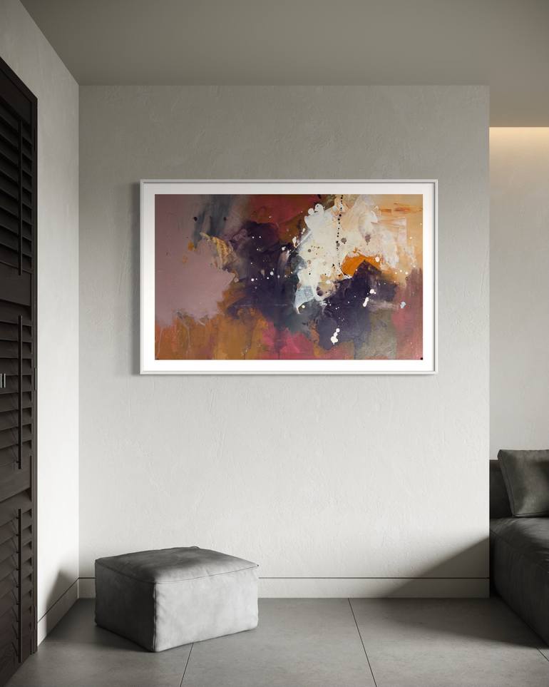 Original Abstract Expressionism Abstract Painting by Rodrigue Semabia