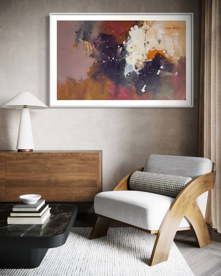 Original Abstract Expressionism Abstract Painting by Rodrigue Semabia