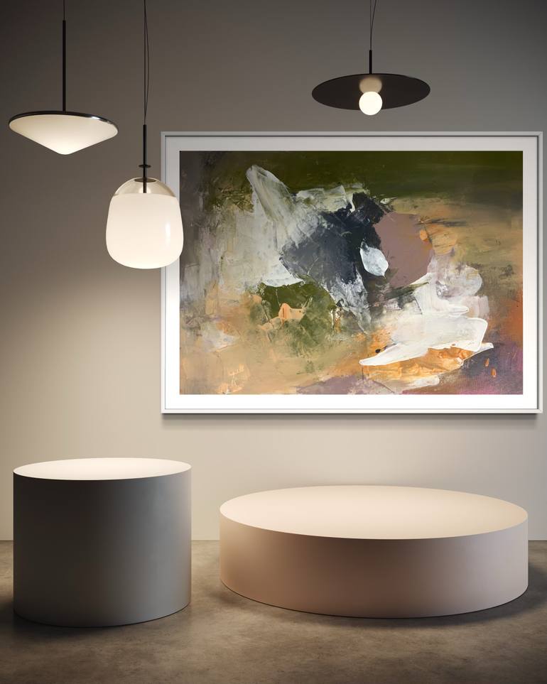 Original Abstract Expressionism Abstract Painting by Rodrigue Semabia