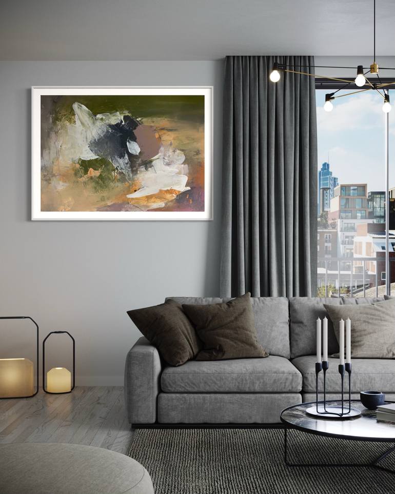 Original Abstract Expressionism Abstract Painting by Rodrigue Semabia