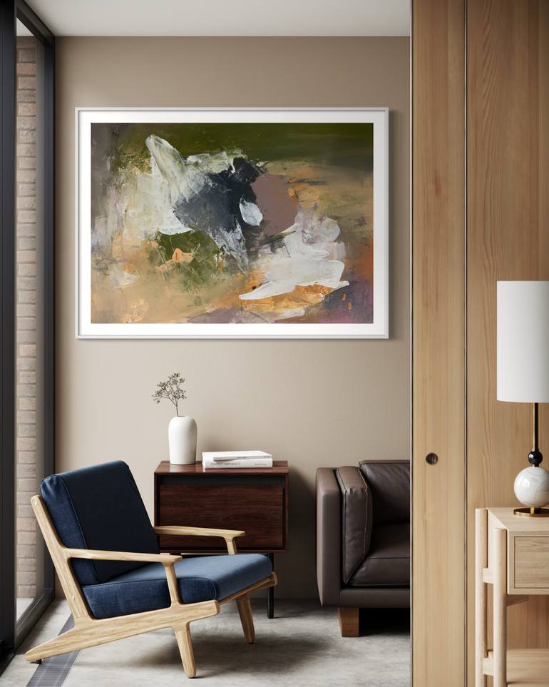 Original Abstract Expressionism Abstract Painting by Rodrigue Semabia