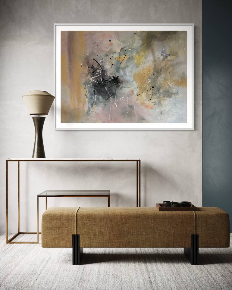 Original Abstract Expressionism Abstract Painting by Rodrigue Semabia