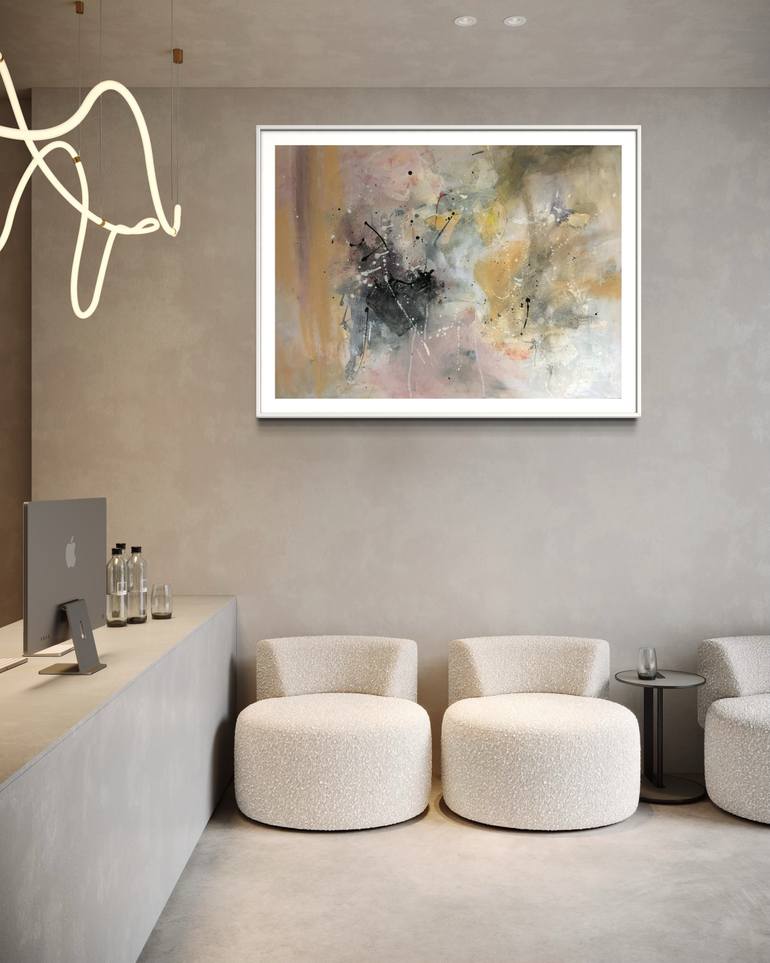 Original Abstract Expressionism Abstract Painting by Rodrigue Semabia