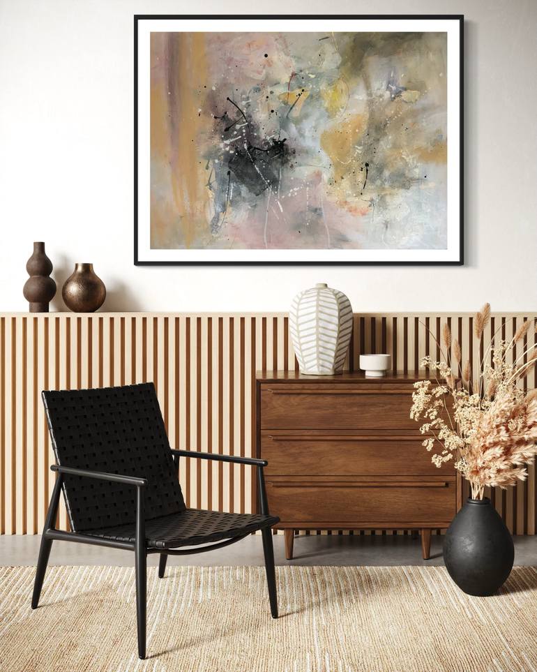 Original Abstract Expressionism Abstract Painting by Rodrigue Semabia