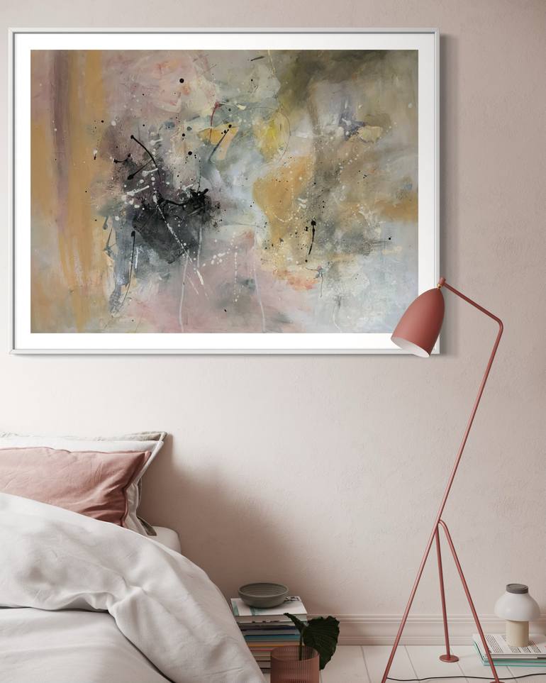 Original Abstract Expressionism Abstract Painting by Rodrigue Semabia