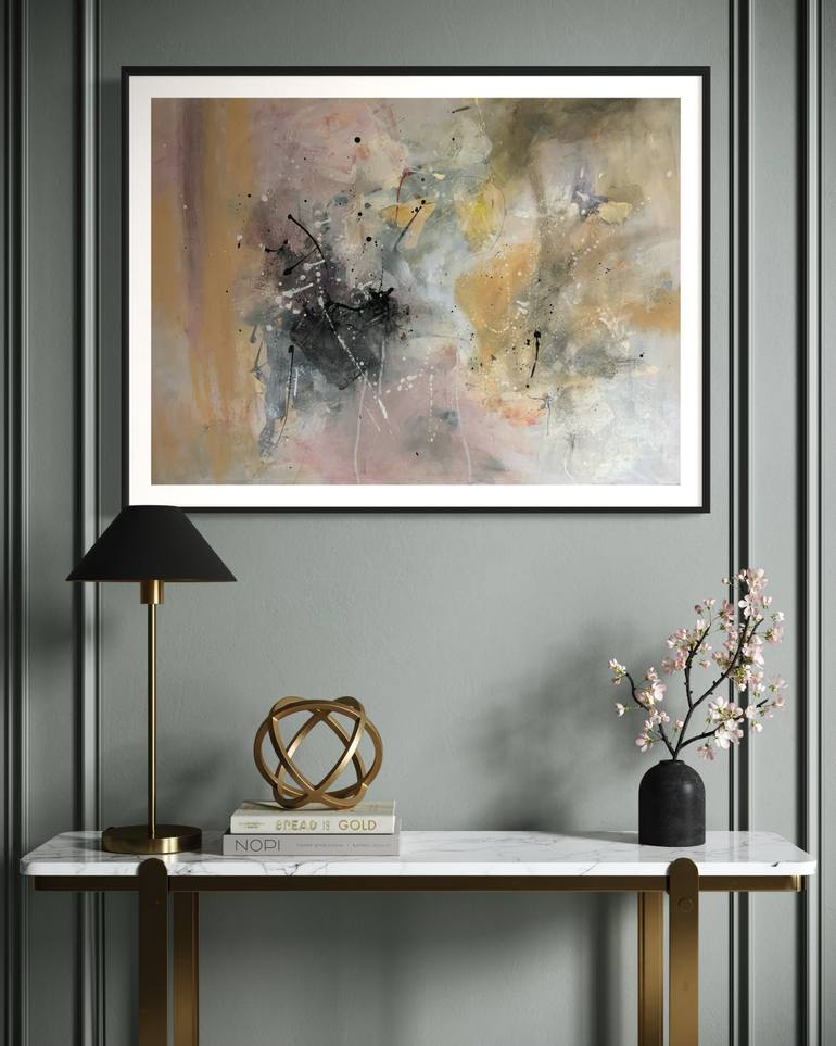 Original Abstract Expressionism Abstract Painting by Rodrigue Semabia