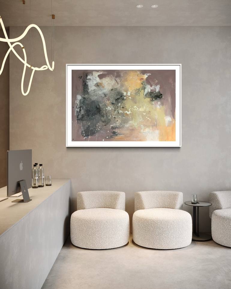 Original Abstract Expressionism Abstract Painting by Rodrigue Semabia