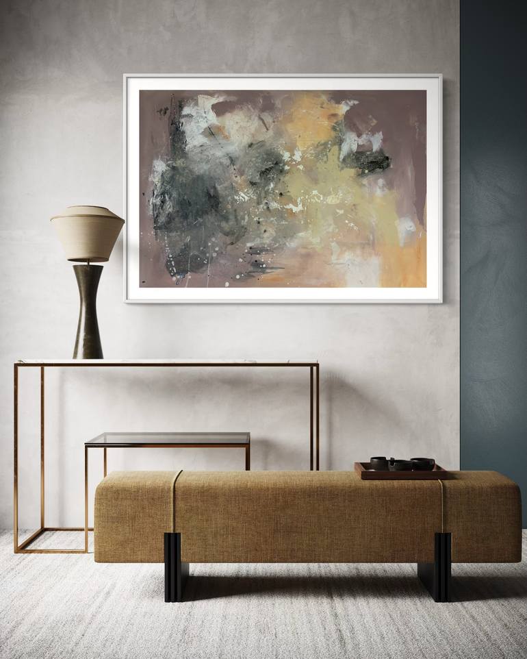 Original Abstract Expressionism Abstract Painting by Rodrigue Semabia
