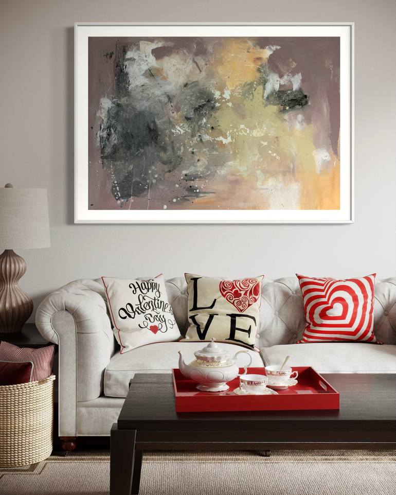 Original Abstract Expressionism Abstract Painting by Rodrigue Semabia