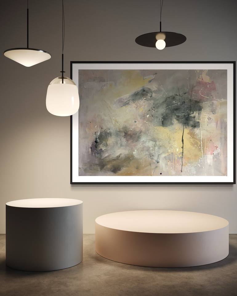 Original Abstract Expressionism Abstract Painting by Rodrigue Semabia