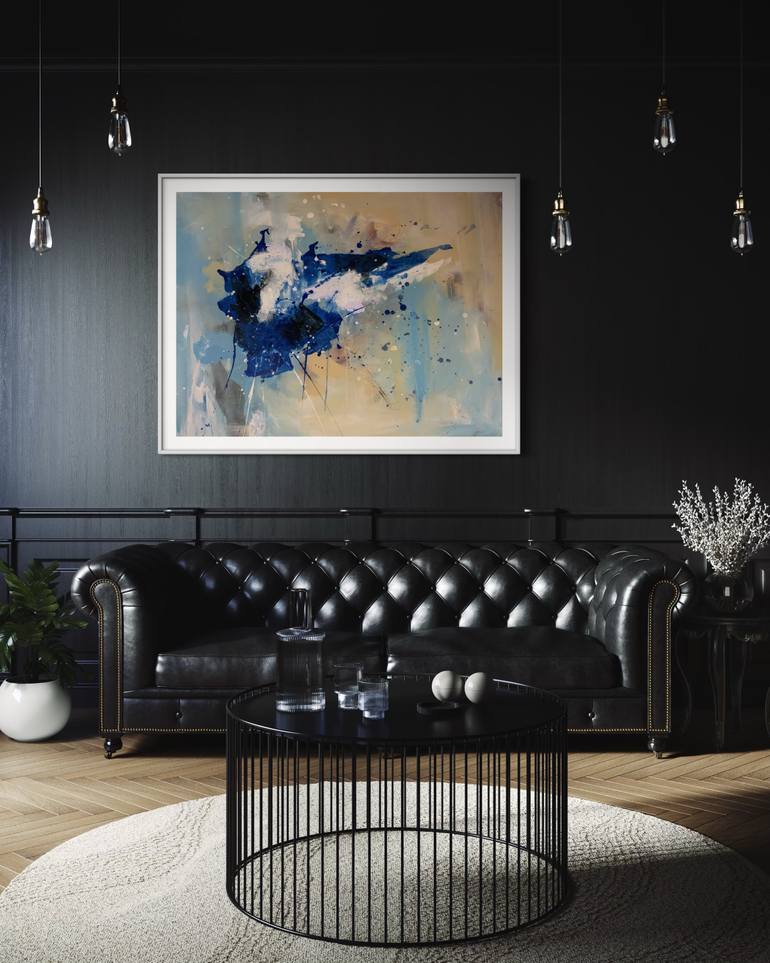 Original Abstract Expressionism Abstract Painting by Rodrigue Semabia