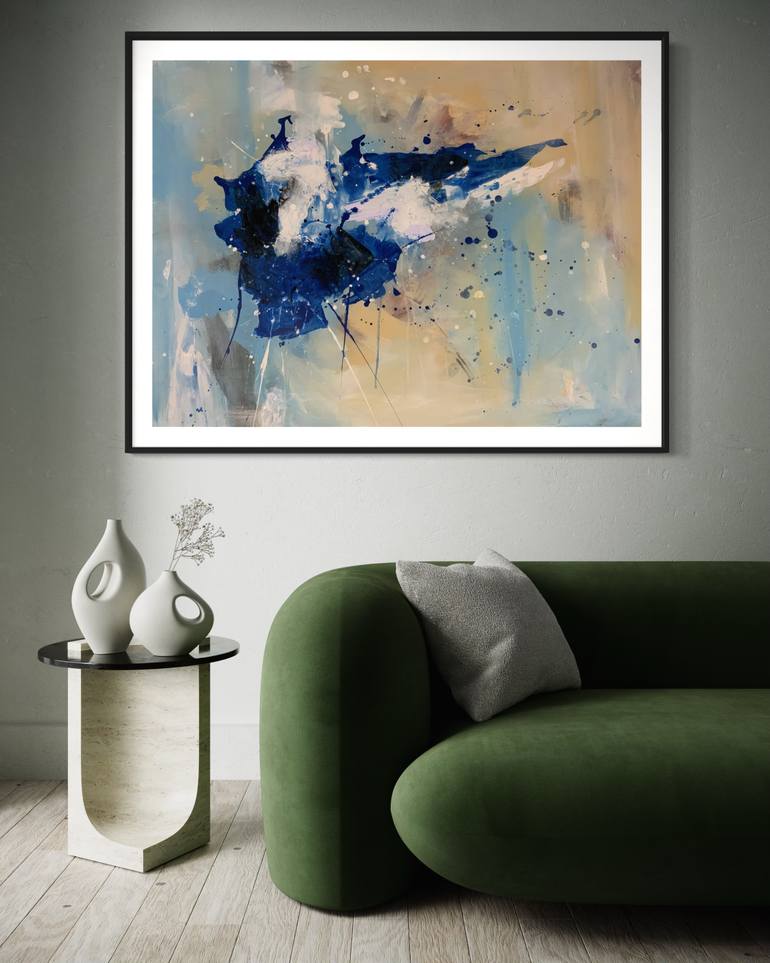 Original Abstract Expressionism Abstract Painting by Rodrigue Semabia