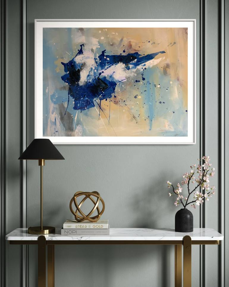 Original Abstract Expressionism Abstract Painting by Rodrigue Semabia