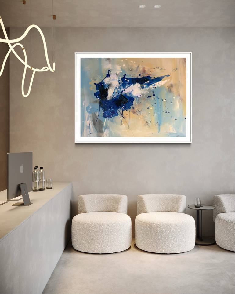 Original Abstract Expressionism Abstract Painting by Rodrigue Semabia
