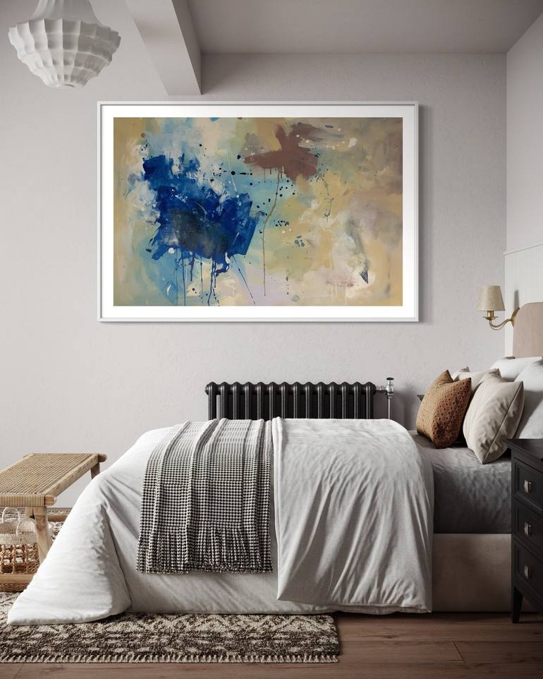 Original Abstract Expressionism Abstract Painting by Rodrigue Semabia