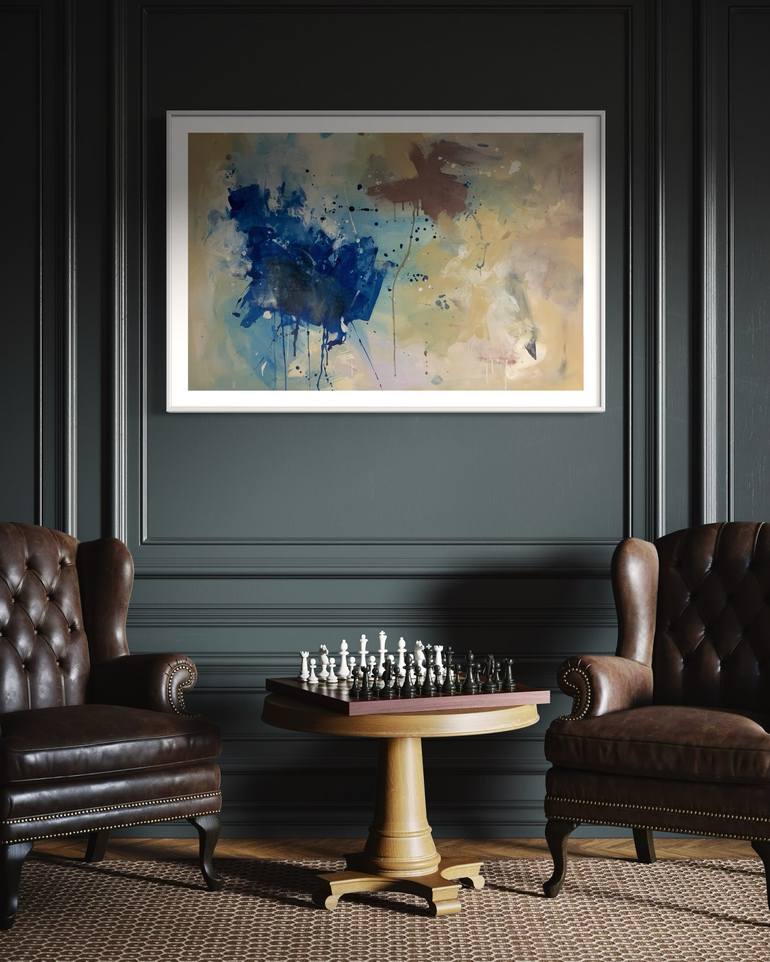 Original Abstract Expressionism Abstract Painting by Rodrigue Semabia