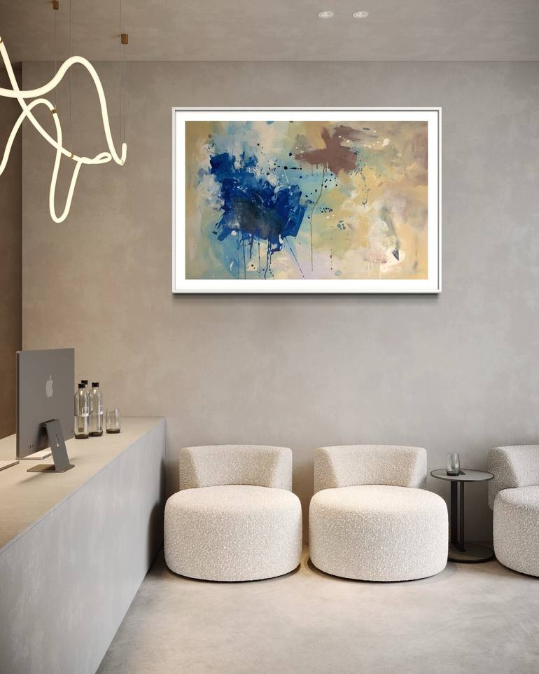 Original Abstract Expressionism Abstract Painting by Rodrigue Semabia