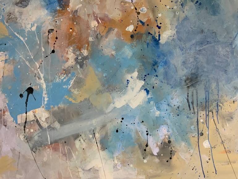 Original Abstract Expressionism Abstract Painting by Rodrigue Semabia