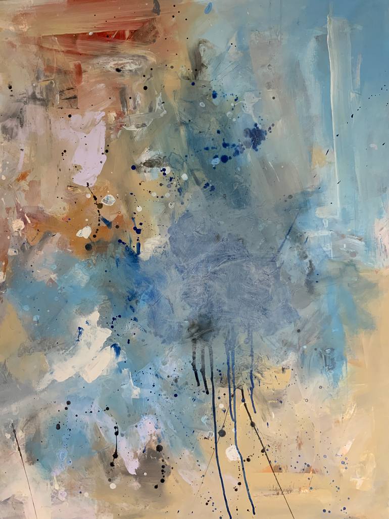 Original Abstract Expressionism Abstract Painting by Rodrigue Semabia