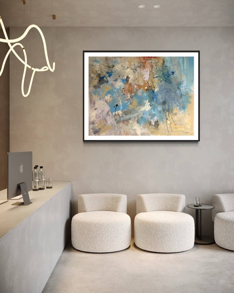 Original Abstract Expressionism Abstract Painting by Rodrigue Semabia