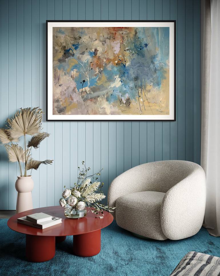 Original Abstract Expressionism Abstract Painting by Rodrigue Semabia